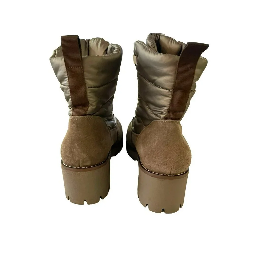 Blondo Daylor Waterproof Suede & Textile Winter Boots 6.5 M Brown